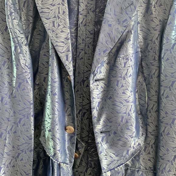 NWT homme plus cut & slash front with straps feather print jacket - Picture 2 of 13